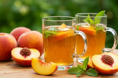 Tự Làm Trà Đào Đỏ Tươi Mát Tại Nhà Đúng Cách Chuẩn Quán