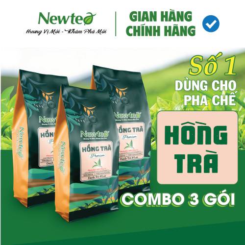 Combo 3 Gói Hồng Trà Cao Cấp Newtea Gói 1500gr - Chuyên Pha Chế Hồng Trà Long Nhãn, Trà Sữa, Hồng Trà Cam Xí Muội