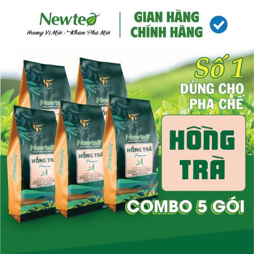 Combo 5 Gói Hồng Trà Cao Cấp Newtea Gói 2500gr - Chuyên Pha Chế Hồng Trà Long Nhãn, Trà Sữa, Hồng Trà Cam Xí Muội