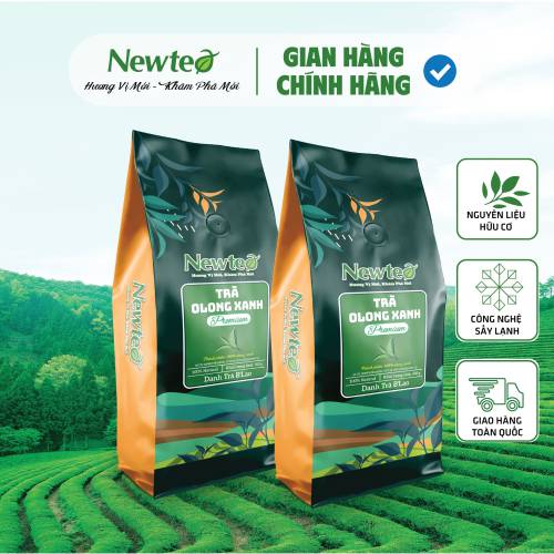 Combo 2 Gói Trà Olong Xanh Cao Cấp Newtea 1000g - Pha Olong Long Nhãn, Olong Sữa