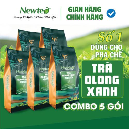 Combo 5 Gói Trà Olong Xanh Cao Cấp Newtea 2500g - Pha Olong Long Nhãn, Olong Sữa