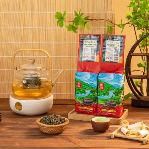Nõn trà Minh Trí Tuệ Newtea 200g, Đặc sản Trà xanh Thái Nguyên, Trà Móc câu Cao cấp