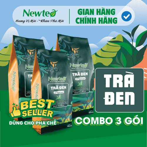 Combo 3 Gói Trà Đen Cao Cấp Newtea 1500g - Dùng Trong Pha Chế Trà Sữa Đậm Vị