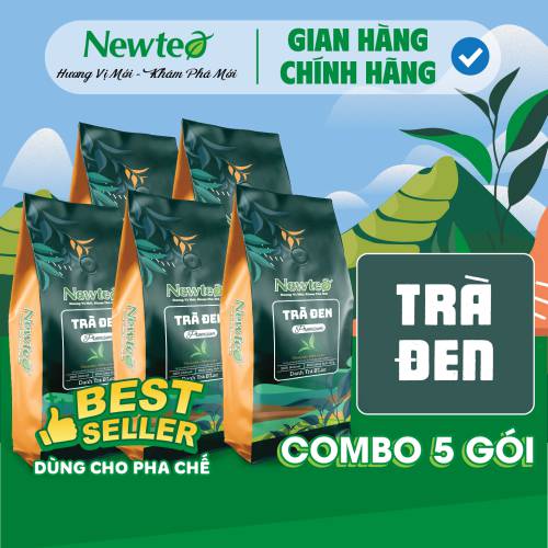 Combo 5 Gói Trà Đen Cao Cấp Newtea 2500g - Dùng Trong Pha Chế Trà Sữa Đậm Vị