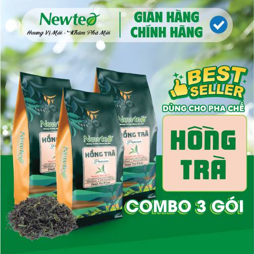 Combo 3 Gói Hồng Trà Cao Cấp Newtea Gói 1500gr - Chuyên Pha Chế Hồng Trà Long Nhãn, Trà Sữa, Hồng Trà Cam Xí Muội