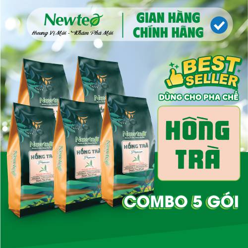 Combo 5 Gói Hồng Trà Cao Cấp Newtea Gói 2500gr - Chuyên Pha Chế Hồng Trà Long Nhãn, Trà Sữa, Hồng Trà Cam Xí Muội