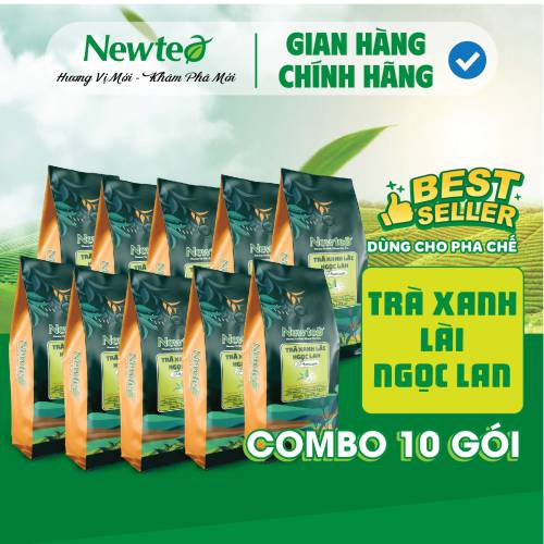 Combo 10 Gói Trà Xanh Lài Ngọc Lan Cao Cấp Newtea 5000gr - Chuyên Pha Trà Chanh, Trà Tắc