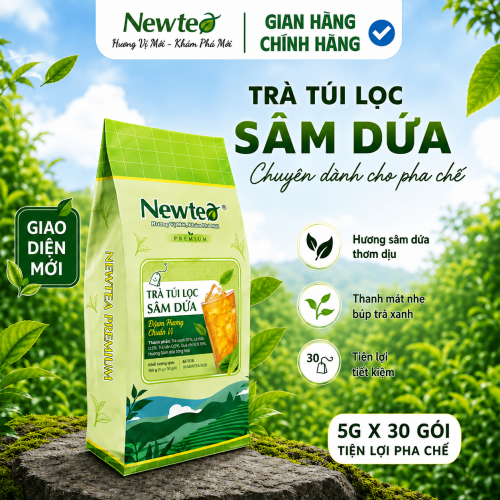 TRÀ SÂM DỨA TÚI LỌC Cao Cấp Newtea 150g (30 Gói)