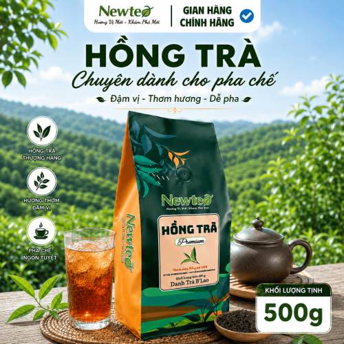 Hồng Trà Cao Cấp Newtea Gói 500gr - Chuyên Pha Chế Hồng Trà Long Nhãn, Trà Sữa, Hồng Trà Cam Xí Muội