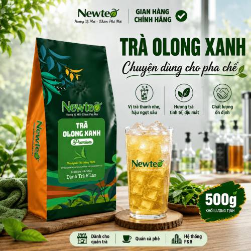 Trà Olong Xanh Cao Cấp Newtea 500g - Pha Olong Long Nhãn, Olong Sữa