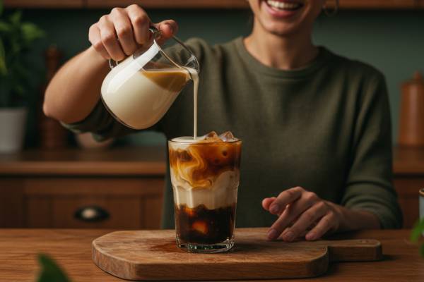 Tự Tay Làm Trà Đen Macchiato Béo Ngậy Ngon Như Ngoài Tiệm