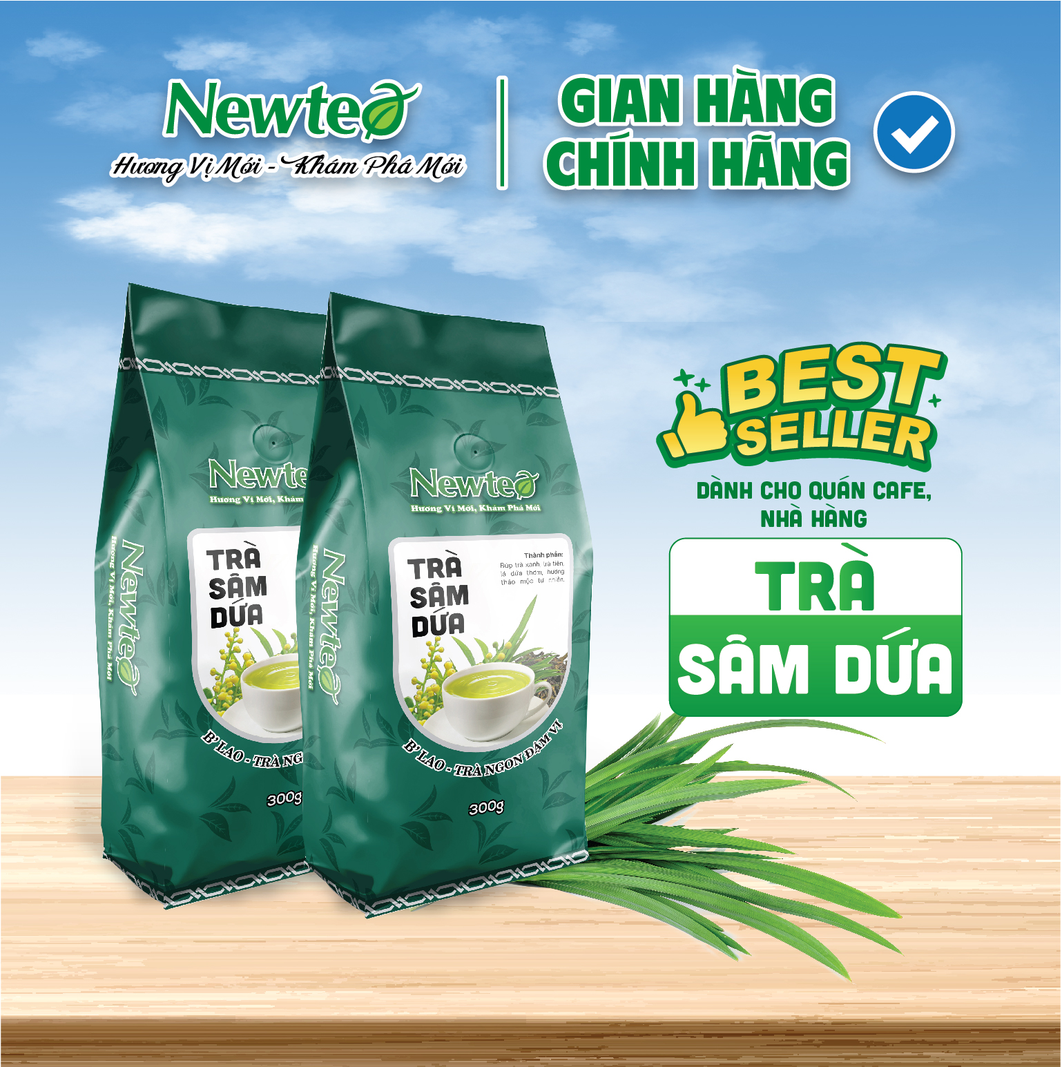 Combo 2 Gói Trà Sâm Dứa Cao Cấp Newtea 600G