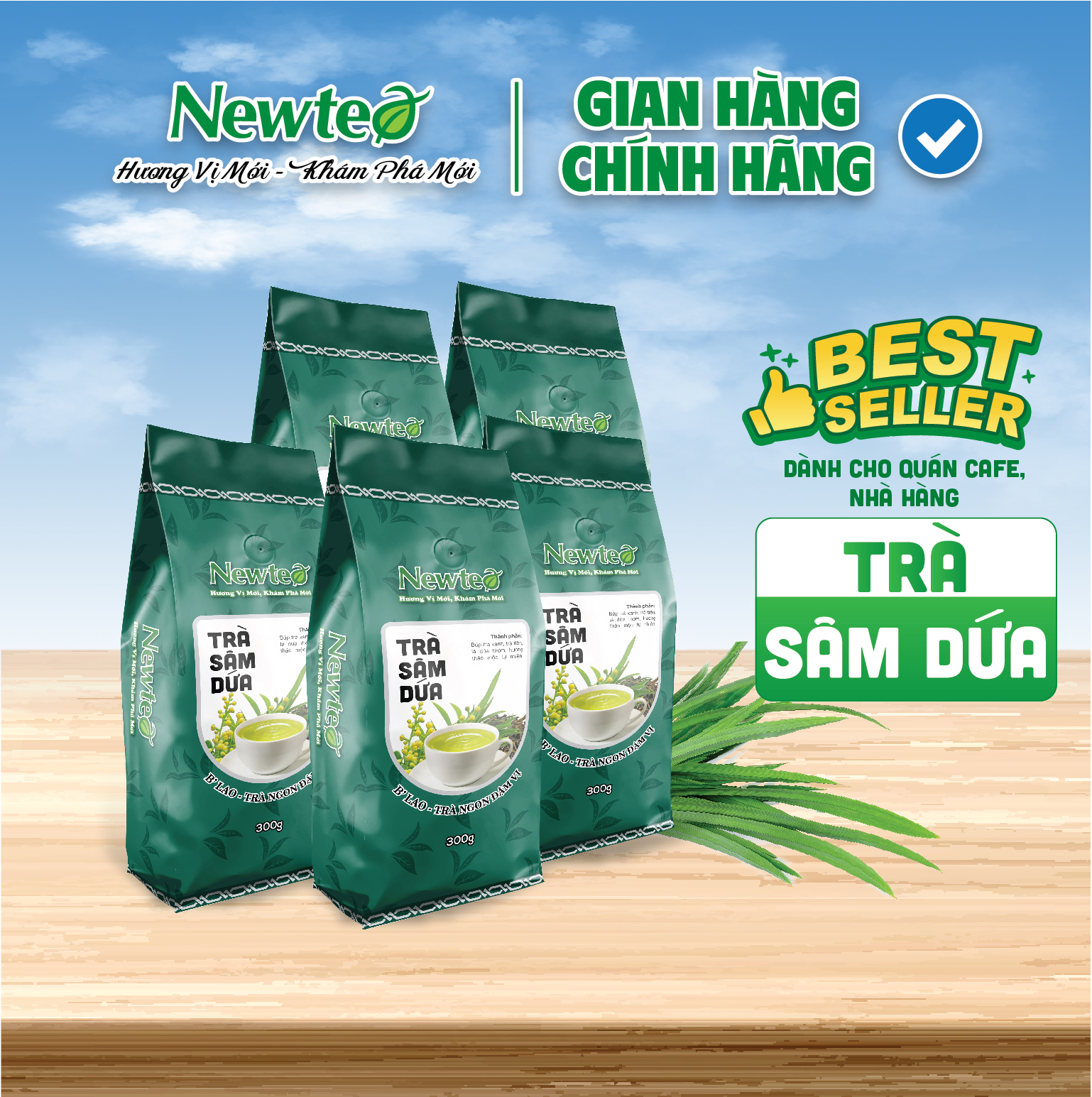 Combo 5 Gói Trà Sâm Dứa Cao Cấp Newtea 1500G