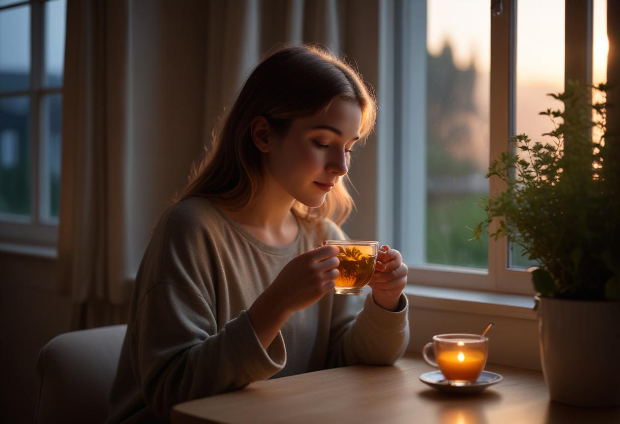 Thưởng thức trà thảo mộc vào buổi tối - Giảm căng thẳng và thư giãn