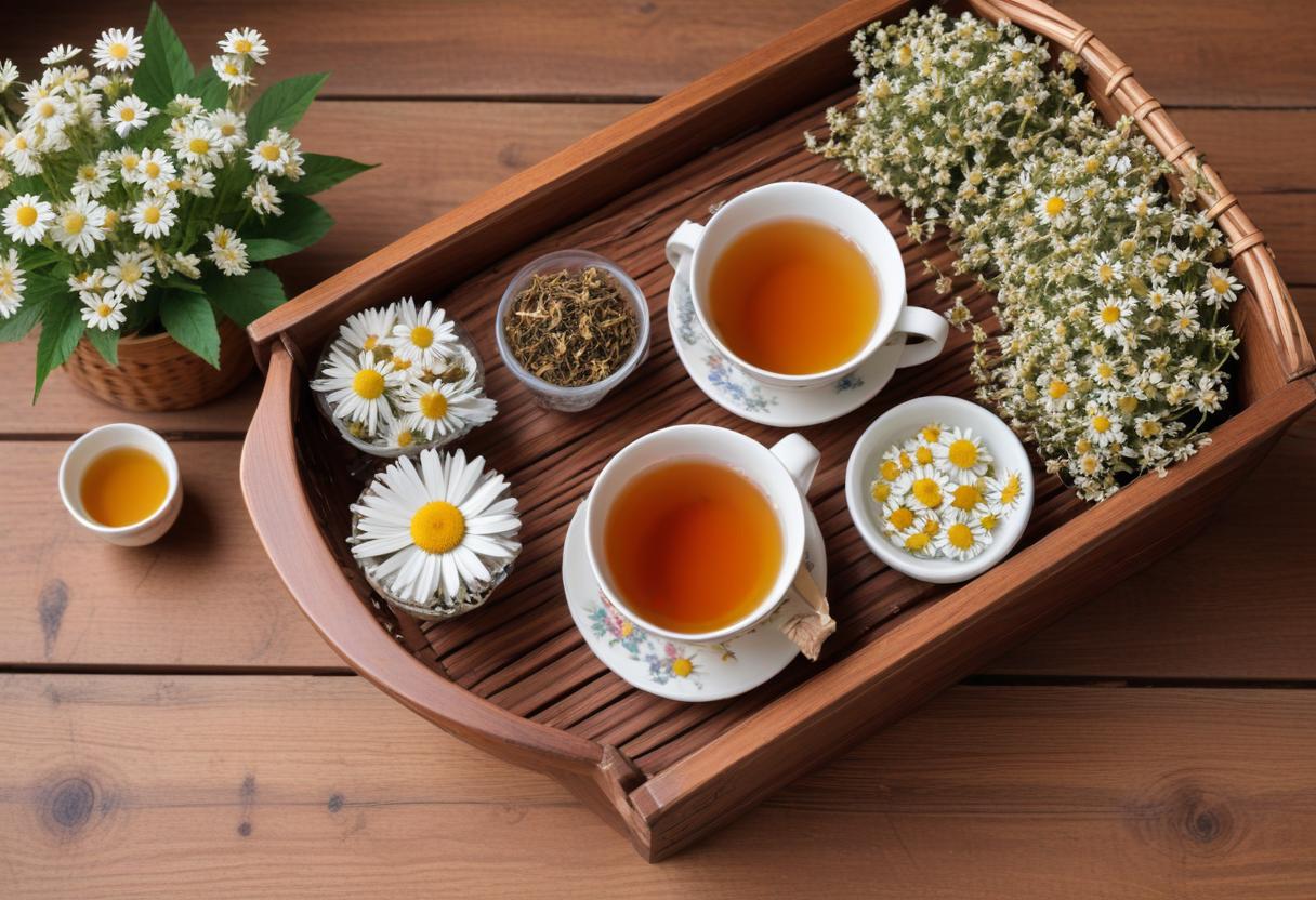 Các loại trà thảo mộc an toàn cho bà bầu, bao gồm trà lài, trà hoa cúc và trà gừng.