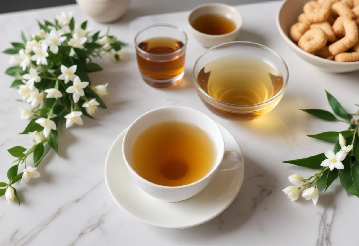 Uống trà lài hỗ trợ tiêu hóa sau bữa ăn