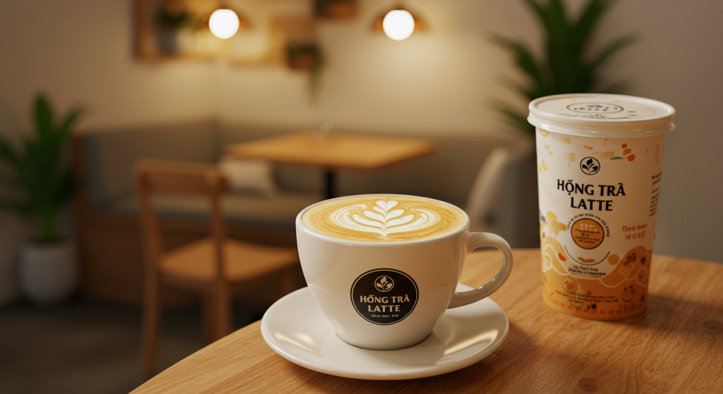 Hồng trà latte: Thức uống tuyệt vời mang đến sự kết hợp hoàn hảo giữa hương trà đen nồng nàn và sữa béo ngậy, biến mỗi ngụm thành một trải nghiệm thú vị.
