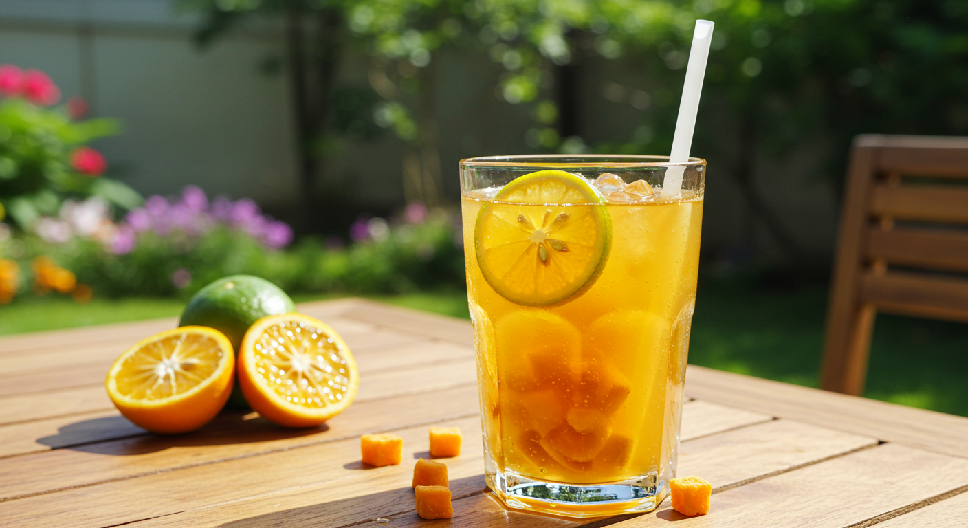 Hồng trà tắc xí muội - món uống lý tưởng cho ngày hè, mang lại vị chua ngọt thanh mát và hương thơm dễ chịu.