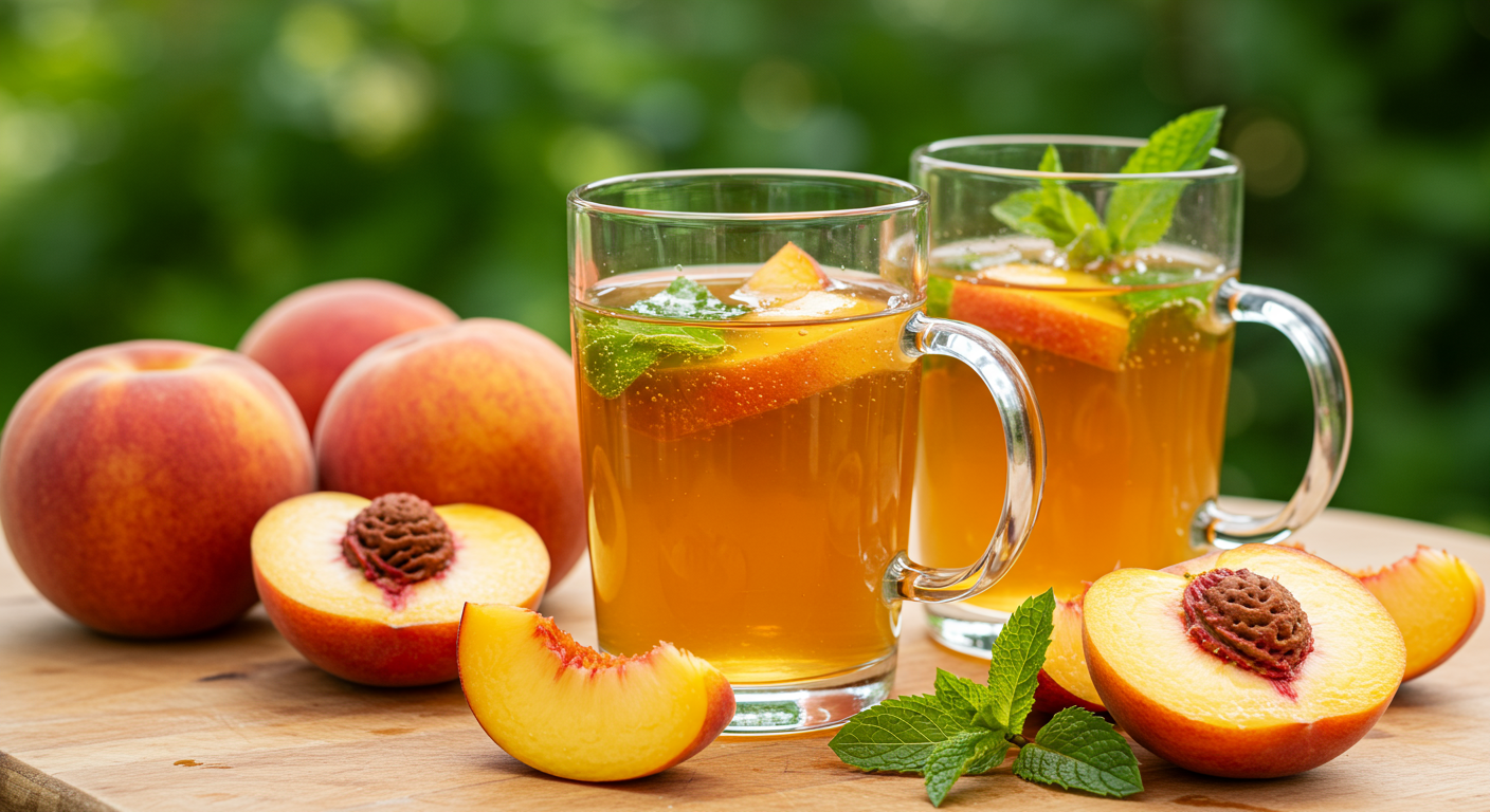 Trà đào đỏ tự làm - Thức uống giải khát hoàn hảo cho mùa hè