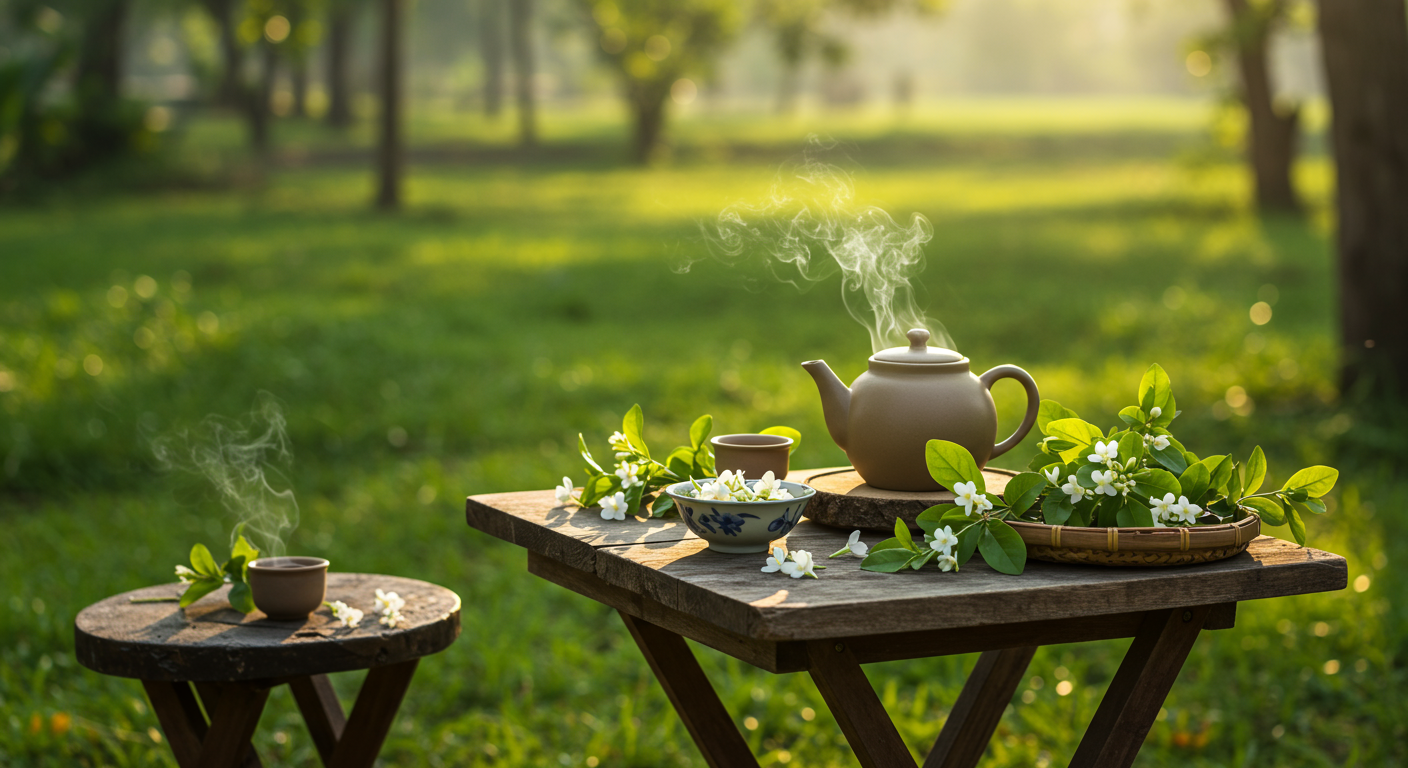 Trà hương lài – Hương vị dân dã giữa lòng miền Tây, một trải nghiệm thư giãn giữa thiên nhiên.
