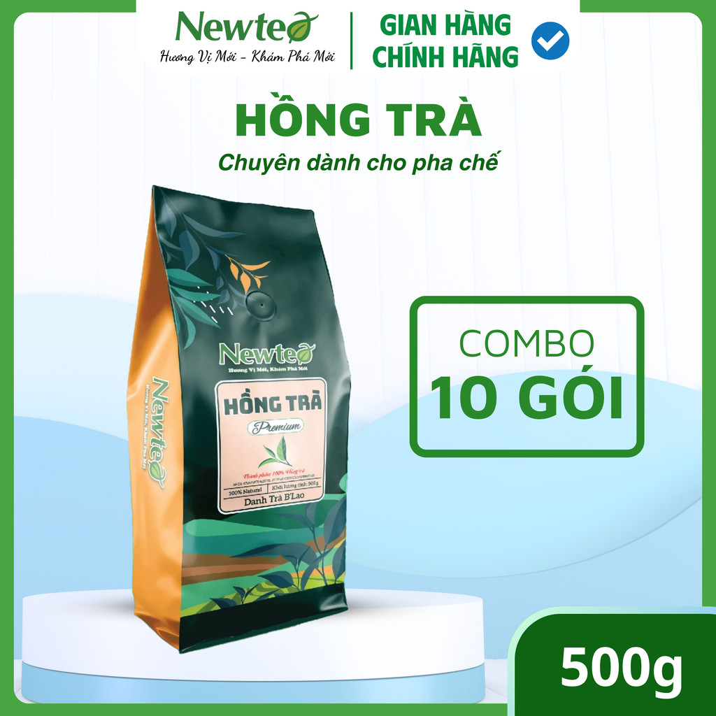 Combo 10 Gói Hồng Trà Cao Cấp Newtea Gói 5000gr - Chuyên Pha Chế Hồng Trà Long Nhãn, Trà Sữa, Hồng Trà Cam Xí Muội